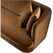 Bowery Hill Contemporary Solid Wood Frame Saddle Durable Velvet Sofa