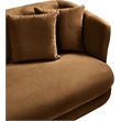 Bowery Hill Contemporary Solid Wood Frame Saddle Durable Velvet Sofa