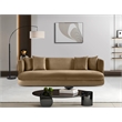 Bowery Hill Contemporary Solid Wood Frame Beige Durable Velvet Sofa