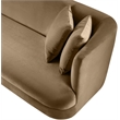 Bowery Hill Contemporary Solid Wood Frame Beige Durable Velvet Sofa
