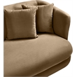 Bowery Hill Contemporary Solid Wood Frame Beige Durable Velvet Sofa