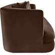 Bowery Hill Contemporary Solid Wood Frame Brown Durable Velvet Sofa
