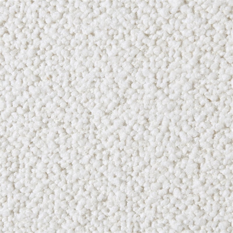 Bowery Hill Contemporary Soft Cream Chenille Fabric Queen Bed