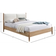 Bowery Hill Contemporary Soft Cream Polyester Fabric Full Bed