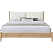 Bowery Hill Contemporary Soft Cream Polyester Fabric King Bed