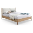 Bowery Hill Contemporary Soft Cream Polyester Fabric Queen Bed