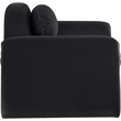 Bowery Hill Contemporary Solid Wood Inner Frame Black Durable Velvet Chair