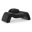 Bowery Hill Contemporary Solid Wood Inner Frame Black Durable Velvet Chair