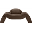 Bowery Hill Contemporary Solid Wood Inner Frame Brown Durable Velvet Chair