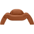 Bowery Hill Contemporary Solid Wood Inner Frame Cognac Durable Velvet Chair