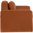 Bowery Hill Contemporary Solid Wood Inner Frame Cognac Durable Velvet Chair