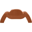 Bowery Hill Contemporary Solid Wood Inner Frame Cognac Durable Velvet Chair