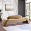 Bowery Hill Contemporary Solid Wood Inner Frame Beige Durable Velvet Sofa