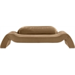 Bowery Hill Contemporary Solid Wood Inner Frame Beige Durable Velvet Sofa