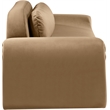 Bowery Hill Contemporary Solid Wood Inner Frame Beige Durable Velvet Sofa