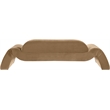 Bowery Hill Contemporary Solid Wood Inner Frame Beige Durable Velvet Sofa