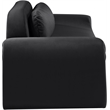 Bowery Hill Contemporary Solid Wood Inner Frame Black Durable Velvet Sofa