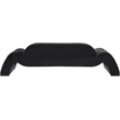 Bowery Hill Contemporary Solid Wood Inner Frame Black Durable Velvet Sofa