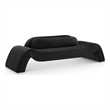 Bowery Hill Contemporary Solid Wood Inner Frame Black Durable Velvet Sofa