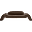 Bowery Hill Contemporary Solid Wood Inner Frame Brown Durable Velvet Sofa