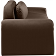 Bowery Hill Contemporary Solid Wood Inner Frame Brown Durable Velvet Sofa