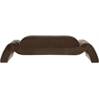 Bowery Hill Contemporary Solid Wood Inner Frame Brown Durable Velvet Sofa
