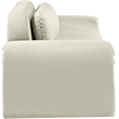 Bowery Hill Contemporary Solid Wood Inner Frame Cream Durable Velvet Sofa
