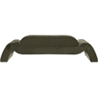 Bowery Hill Contemporary Solid Wood Inner Frame Green Durable Velvet Sofa