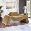 Bowery Hill Contemporary Solid Wood Inner Frame Saddle Durable Velvet Chair