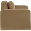Bowery Hill Contemporary Solid Wood Inner Frame Saddle Durable Velvet Chair