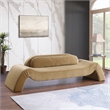 Bowery Hill Contemporary Solid Wood Inner Frame Saddle Durable Velvet Sofa