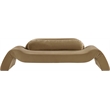 Bowery Hill Contemporary Solid Wood Inner Frame Saddle Durable Velvet Sofa