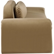 Bowery Hill Contemporary Solid Wood Inner Frame Saddle Durable Velvet Sofa