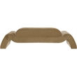 Bowery Hill Contemporary Solid Wood Inner Frame Saddle Durable Velvet Sofa