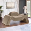 Bowery Hill Contemporary Solid Wood Inner Frame Taupe Durable Velvet Chair