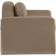 Bowery Hill Contemporary Solid Wood Inner Frame Taupe Durable Velvet Chair