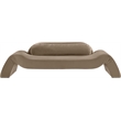 Bowery Hill Contemporary Solid Wood Inner Frame Taupe Durable Velvet Sofa
