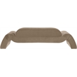 Bowery Hill Contemporary Solid Wood Inner Frame Taupe Durable Velvet Sofa