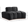 Bowery Hill Contemporary Deep Channel Tufted Black Durable Velvet Chair