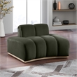 Bowery Hill Contemporary Deep Channel Tufted Green Durable Velvet Chair