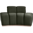 Bowery Hill Contemporary Deep Channel Tufted Green Durable Velvet Chair