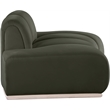 Bowery Hill Contemporary Deep Channel Tufted Green Durable Velvet Chair
