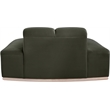 Bowery Hill Contemporary Deep Channel Tufted Green Durable Velvet Chair