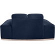 Bowery Hill Contemporary Deep Channel Tufted Navy Durable Velvet Chair