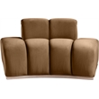 Bowery Hill Contemporary Deep Channel Tufted Saddle Durable Velvet Chair