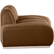 Bowery Hill Contemporary Deep Channel Tufted Saddle Durable Velvet Chair