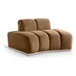 Bowery Hill Contemporary Deep Channel Tufted Saddle Durable Velvet Chair