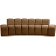 Bowery Hill Contemporary Deep Channel Tufted Saddle Durable Velvet Sofa