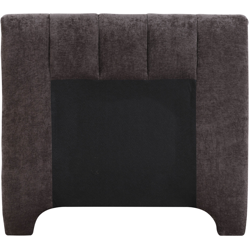 Bowery Hill Contemporary Soft Brown Chenille Fabric Twin Bed