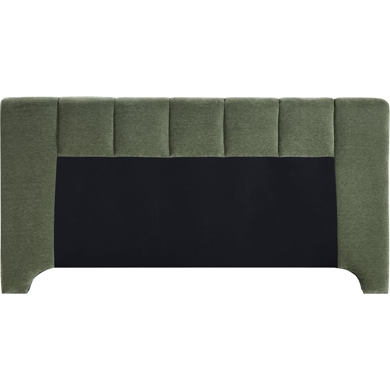 Bowery Hill Contemporary Soft Green Chenille Fabric Full Bed